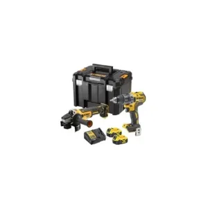 Kit d'outils électriques DeWALT Li-Ion : Perceuse-visseuse + Meuleuse XR 18V 5Ah ( Prix pour 1 )
